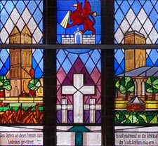 Nikolaikirche Anklam, Gedenkfenster (Detailansicht, *2009)