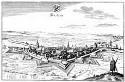 Meriansche Karte von Anklam, 1650