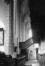 Abb. 16: Nikolaikirche Anklam, Innenansicht - Südliches Seitenschiff (Blick zum Turm)