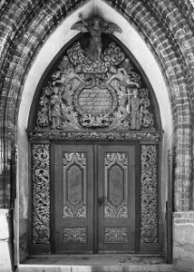 Nikolaikirche Anklam, Historisches Westportal (Außenseite, vor 1945)