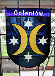 Nikolaikirche Anklam, Hanse-Wappenfenster von Goleniów, Polen (*2016)