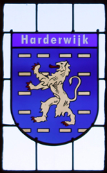 Nikolaikirche Anklam, Hanse-Wappenfenster von Harderwijk, Niederlande (*2013)