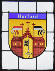 Nikolaikirche Anklam, Hanse-Wappenfenster von Herford (*2012)