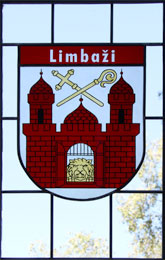Nikolaikirche Anklam, Wappenfenster von Anklams Partnerstadt Limbaži, Lettland (*2015)