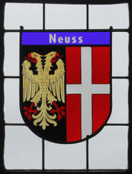 Nikolaikirche Anklam, Hanse-Wappenfenster von Neuss (*2012)