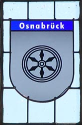 Nikolaikirche Anklam, Hanse-Wappenfenster von Osnabrück (*2010)