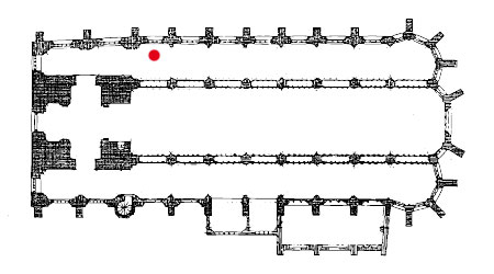 Grundriss mit Markierungen des Fensters #0.03