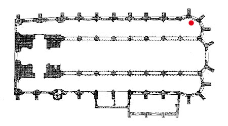 Grundriss mit Markierungen des Fensters #12