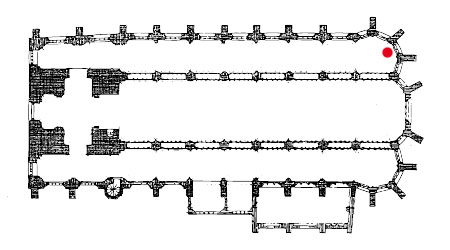 Grundriss mit Markierungen des Fensters #11