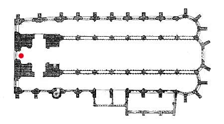 Grundriss mit Markierungen des Fensters #0.31