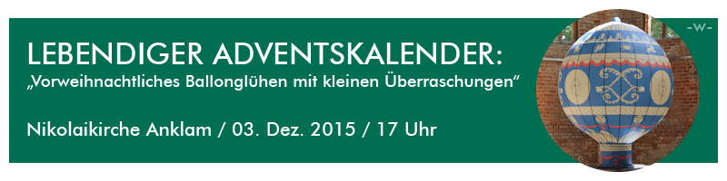 Plakat: Lebendiger Adventskalender 2015