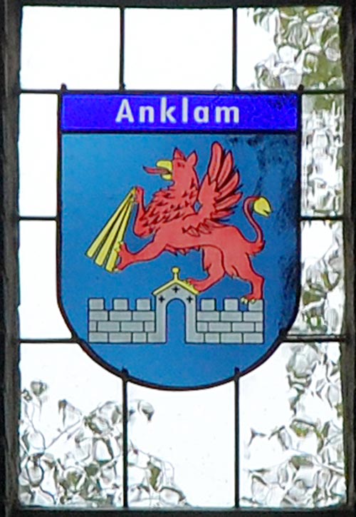 Wappenfenster von Anklam, Deutschland