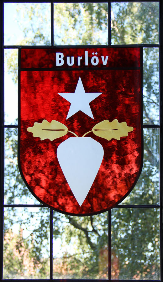 Wappenfenster von Burlöv, Schweden