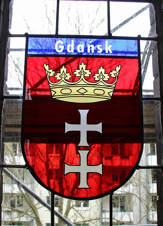 Wappenfenster von Gdansk, Polen