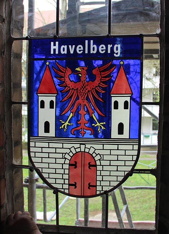 Wappenfenster von Havelberg, Deutschland
