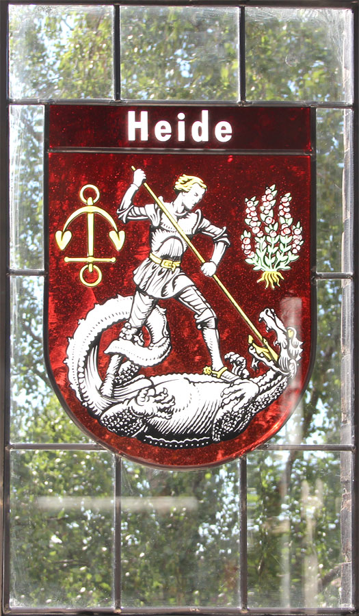 Wappenfenster von Heide, Deutschland