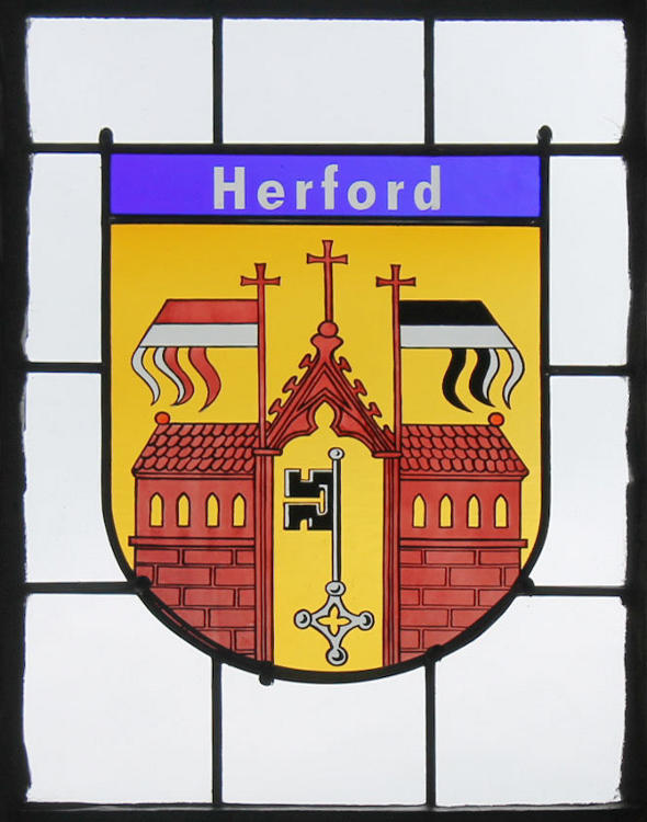 Wappenfenster von Herford, Deutschland