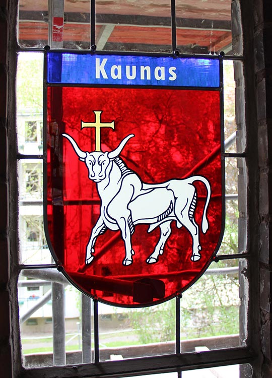 Wappenfenster von Kaunas, Litauen