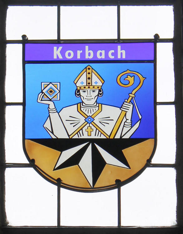 Wappenfenster von Korbach, Deutschland