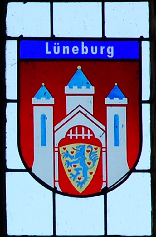 Wappenfenster von Lüneburg, Deutschland