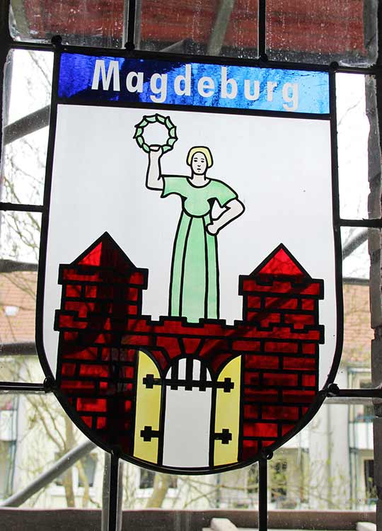 Wappenfenster von Magdeburg, Deutschland