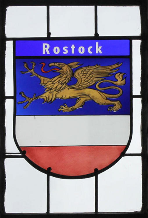 Wappenfenster von Rostock, Deutschland
