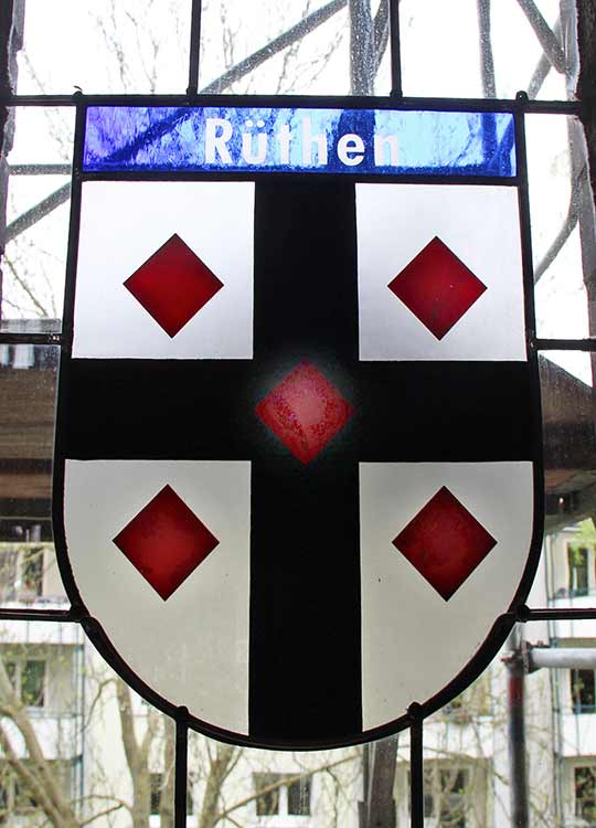 Wappenfenster von Rüthen, Deutschland