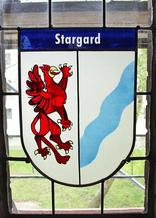 Wappenfenster von Stargard, Polen