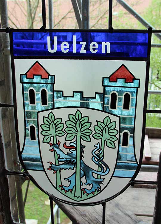 Wappenfenster von Uelzen, Deutschland