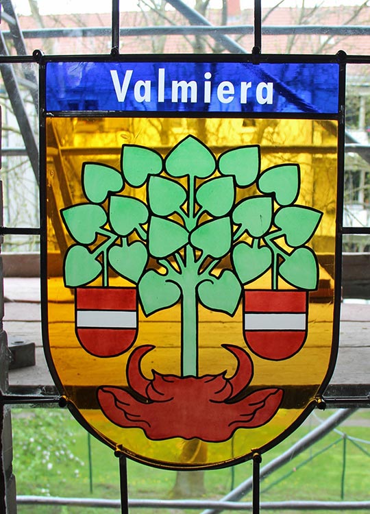 Wappenfenster von Valmiera, Lettland