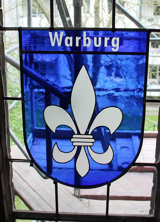 Wappenfenster von Warburg, Deutschland
